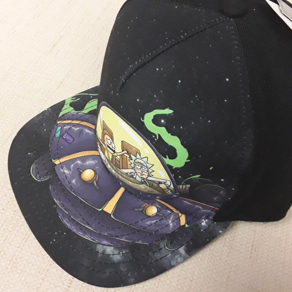 Rick and Morty Black Hat Spaceship Space NWT New Tags